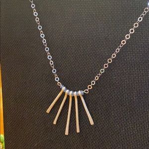 Brand New Sterling Silver Hammered Necklace